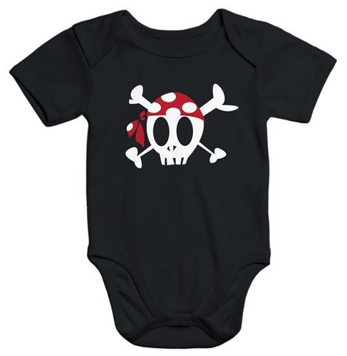 Body neonato pirata teschio